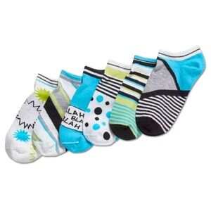 HUE Kids/Youth Socks, Mix and Match Low Cut Socks, 3 Pairs, One Size, NEW